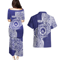Personalised Tonga Tupou College Tolo 158th Anniversary Couples Matching Puletasi and Hawaiian Shirt Special Kupesi Pattern LT9 - Polynesian Pride