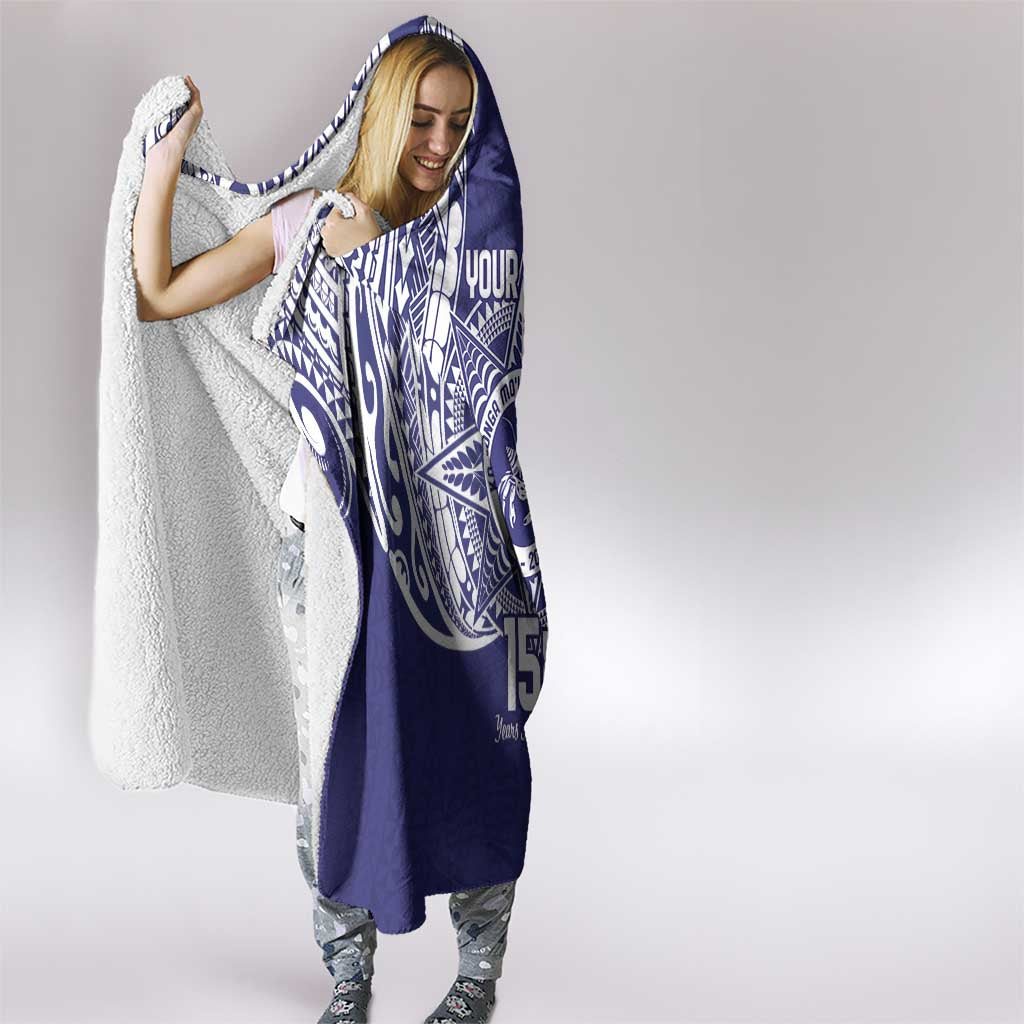 Personalised Tonga Tupou College Tolo 158th Anniversary Hooded Blanket Special Kupesi Pattern LT9 - Polynesian Pride