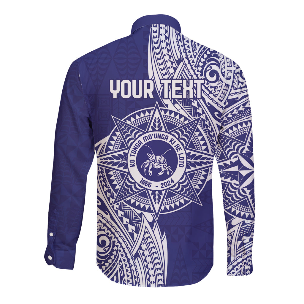 Personalised Tonga Tupou College Tolo 158th Anniversary Long Sleeve Button Shirt Special Kupesi Pattern LT9 - Polynesian Pride
