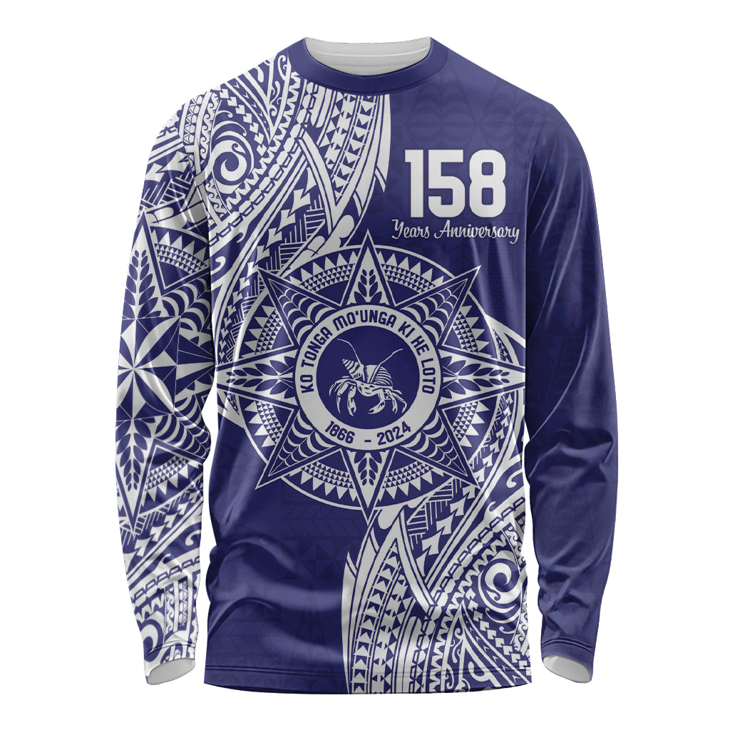 Personalised Tonga Tupou College Tolo 158th Anniversary Long Sleeve Shirt Special Kupesi Pattern