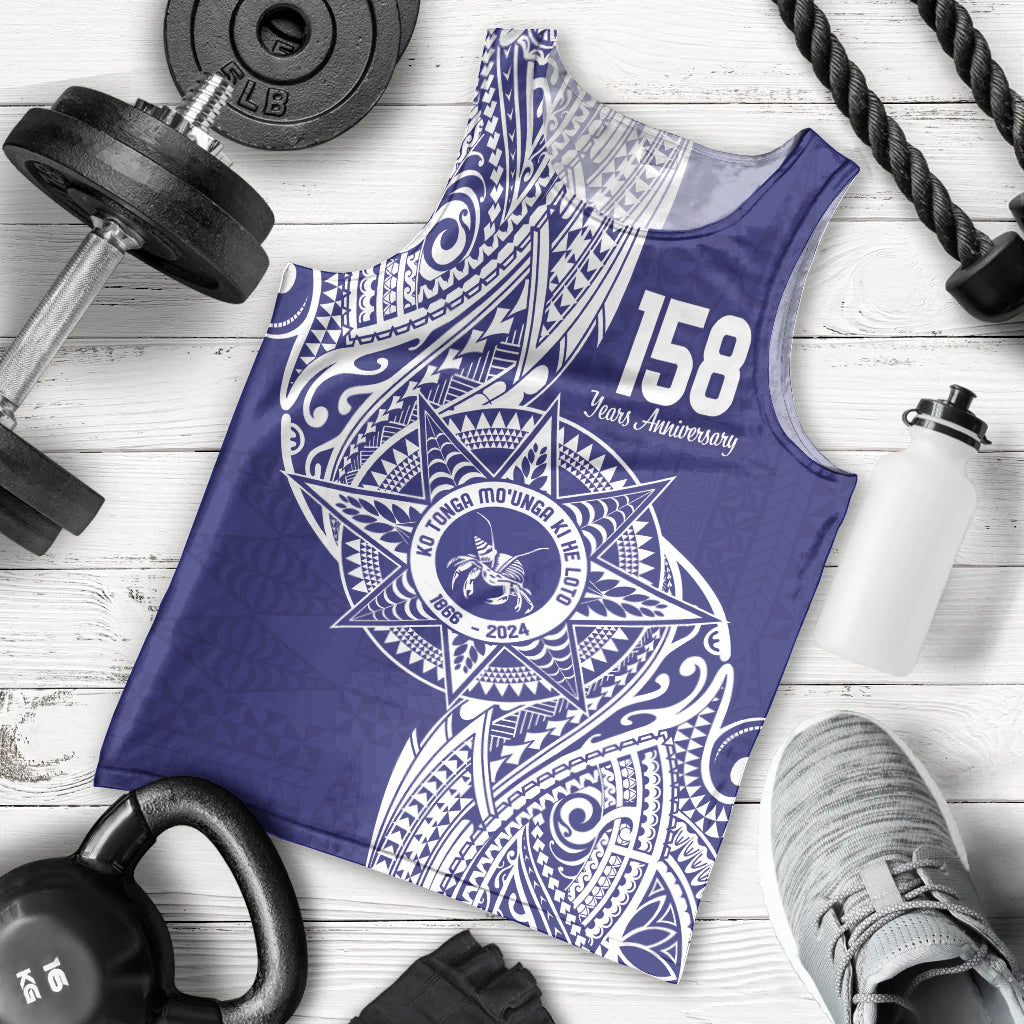 Personalised Tonga Tupou College Tolo 158th Anniversary Men Tank Top Special Kupesi Pattern LT9 - Polynesian Pride