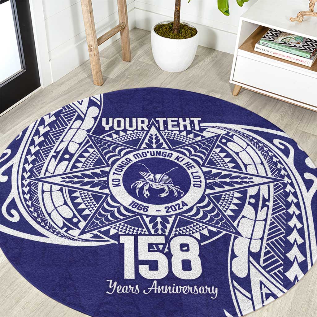 Personalised Tonga Tupou College Tolo 158th Anniversary Round Carpet Special Kupesi Pattern LT9