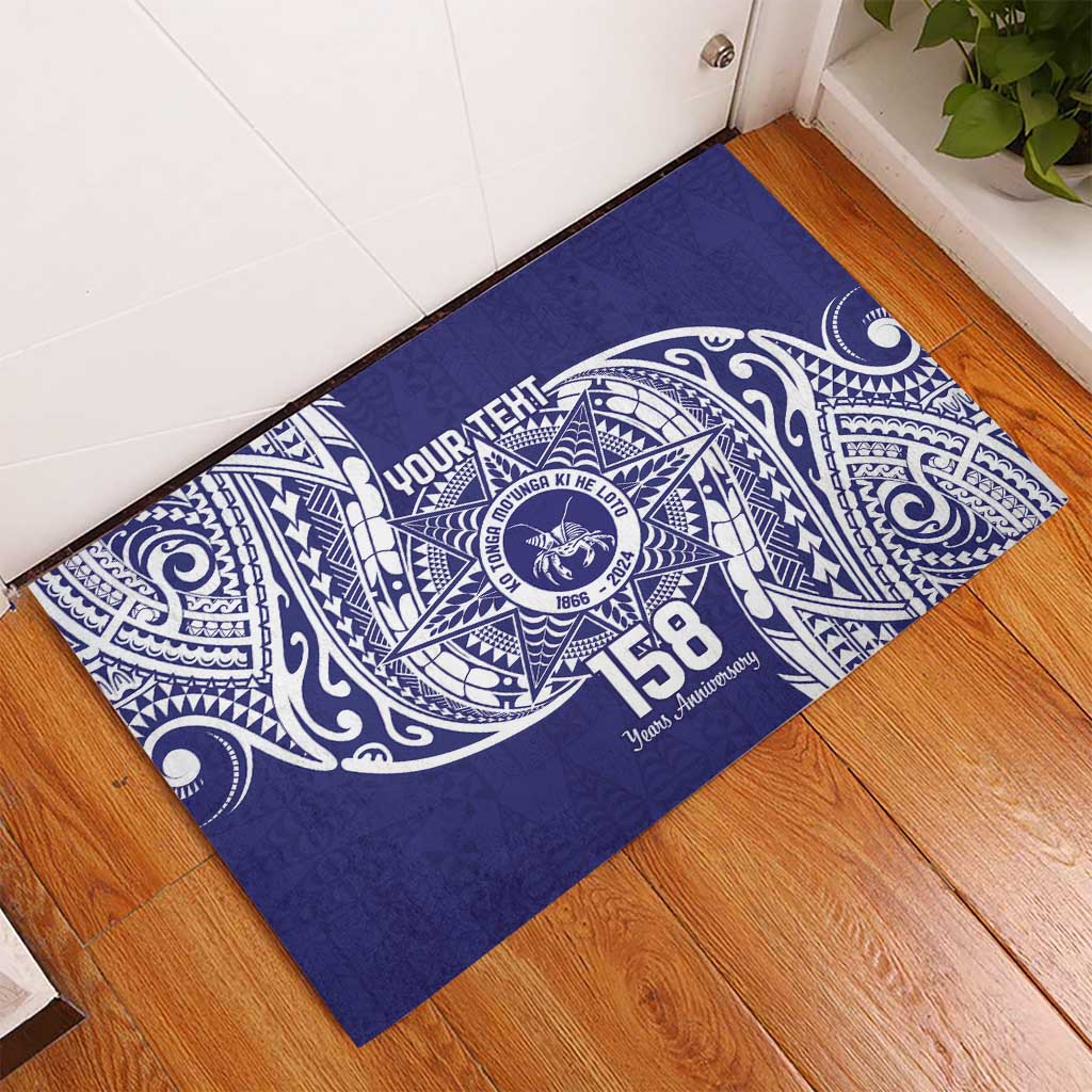 Personalised Tonga Tupou College Tolo 158th Anniversary Rubber Doormat Special Kupesi Pattern LT9 - Polynesian Pride