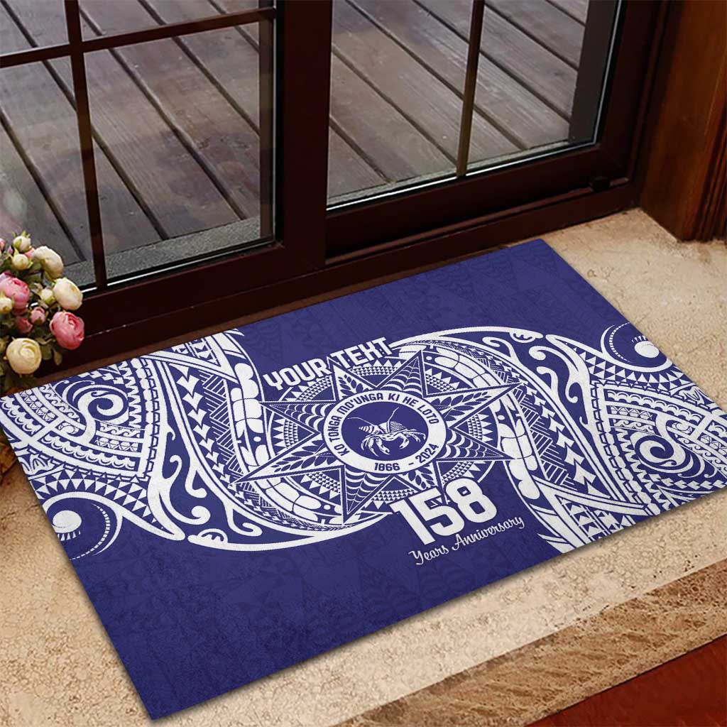 Personalised Tonga Tupou College Tolo 158th Anniversary Rubber Doormat Special Kupesi Pattern LT9 - Polynesian Pride