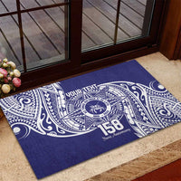 Personalised Tonga Tupou College Tolo 158th Anniversary Rubber Doormat Special Kupesi Pattern LT9 - Polynesian Pride