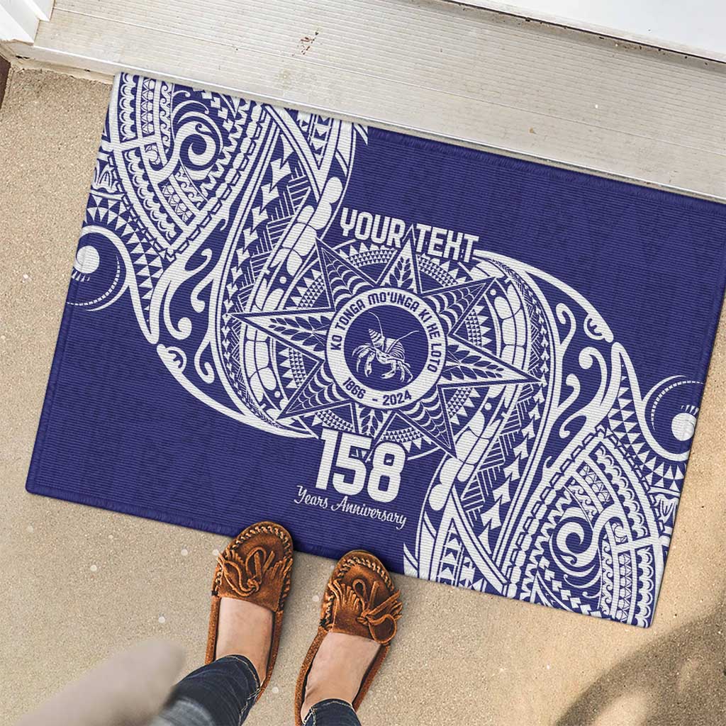 Personalised Tonga Tupou College Tolo 158th Anniversary Rubber Doormat Special Kupesi Pattern LT9 - Polynesian Pride