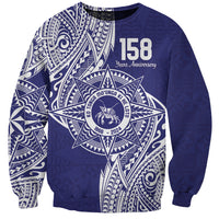 Personalised Tonga Tupou College Tolo 158th Anniversary Sweatshirt Special Kupesi Pattern LT9 Unisex Blue - Polynesian Pride