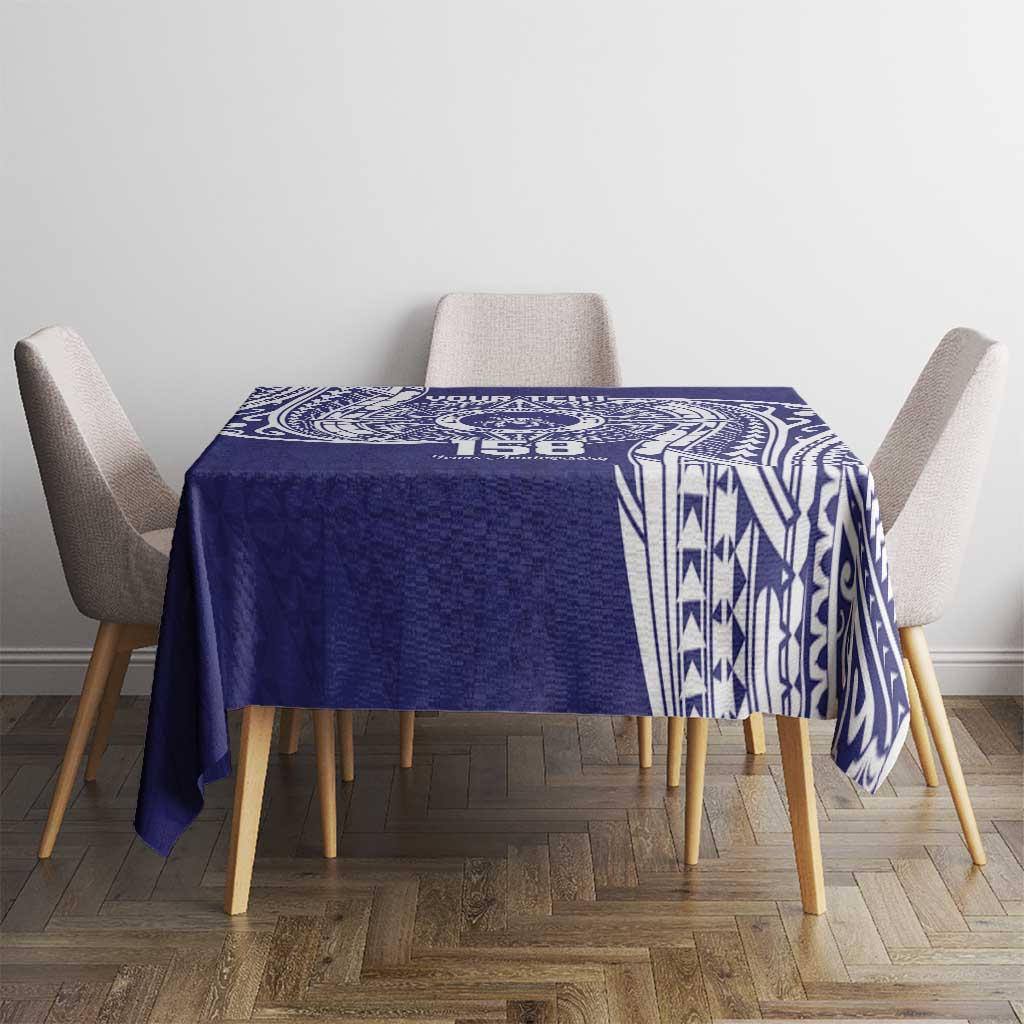 Personalised Tonga Tupou College Tolo 158th Anniversary Tablecloth Special Kupesi Pattern LT9 - Polynesian Pride