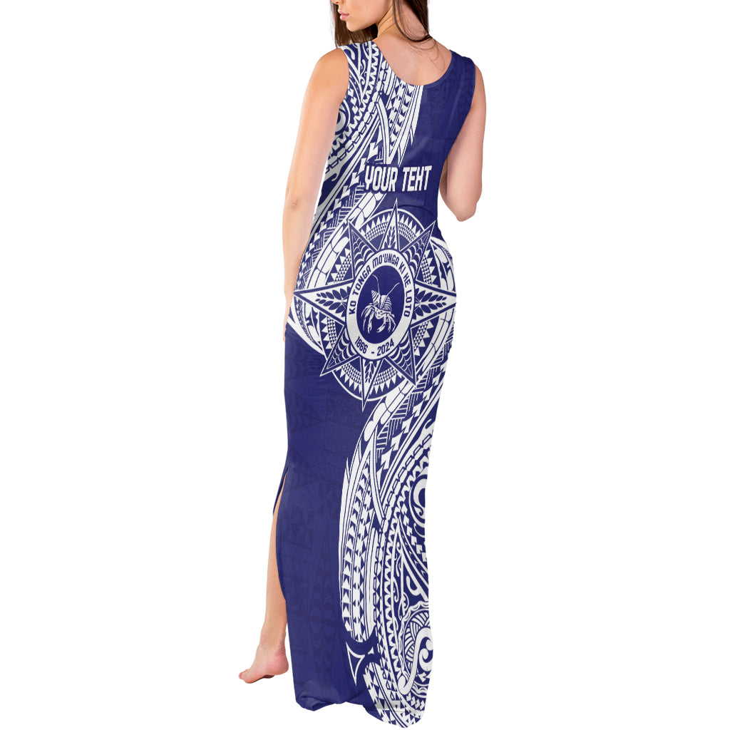 Personalised Tonga Tupou College Tolo 158th Anniversary Tank Maxi Dress Special Kupesi Pattern LT9 - Polynesian Pride