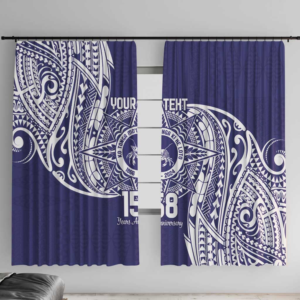 Personalised Tonga Tupou College Tolo 158th Anniversary Window Curtain Special Kupesi Pattern LT9