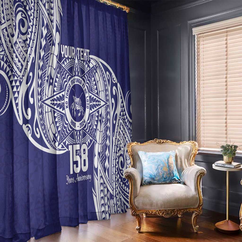 Personalised Tonga Tupou College Tolo 158th Anniversary Window Curtain Special Kupesi Pattern LT9 - Polynesian Pride