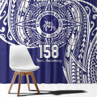 Personalised Tonga Tupou College Tolo 158th Anniversary Window Curtain Special Kupesi Pattern LT9 - Polynesian Pride