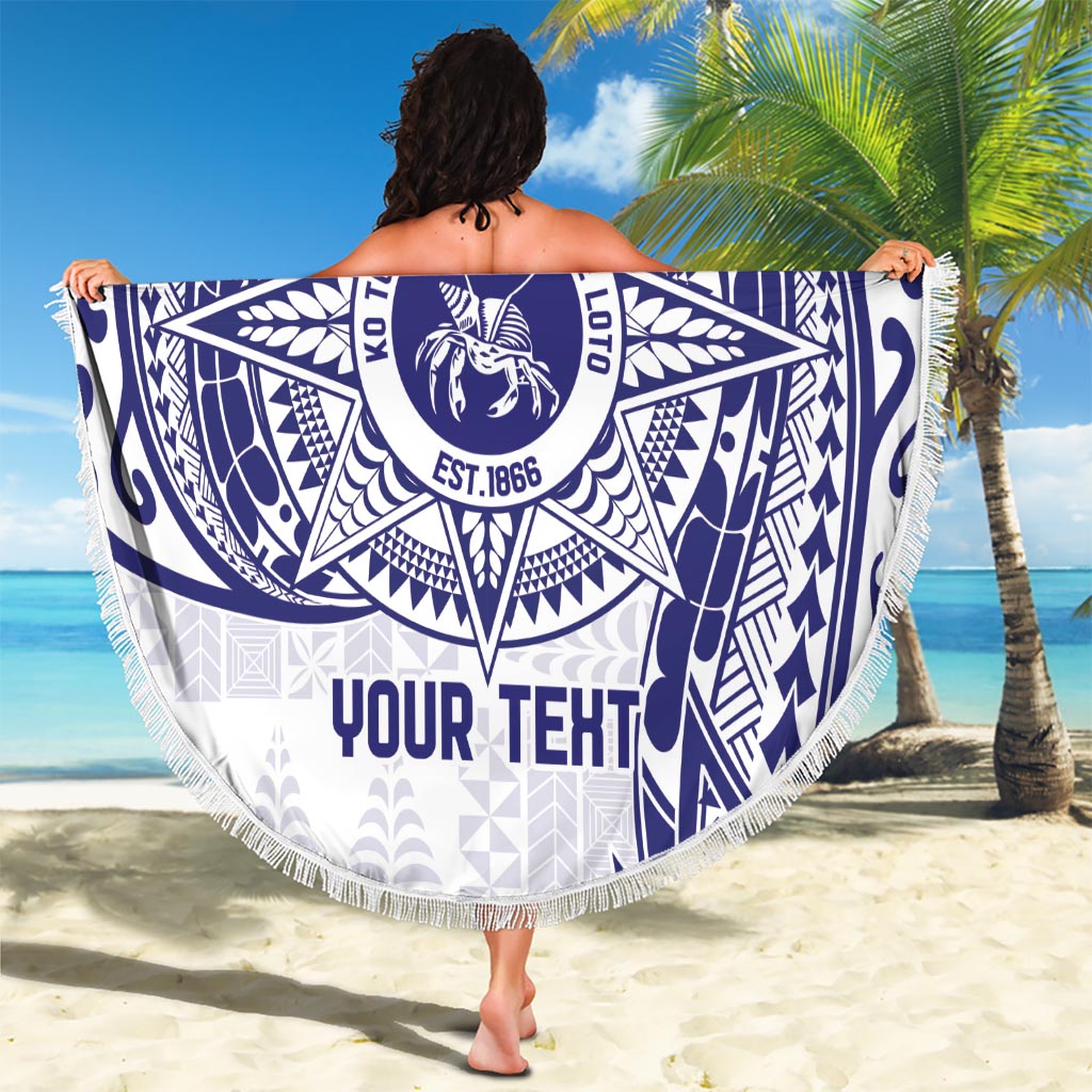 Personalised Tonga Tupou College Tolo Beach Blanket Since 1866 Special Kupesi Pattern LT9 - Polynesian Pride
