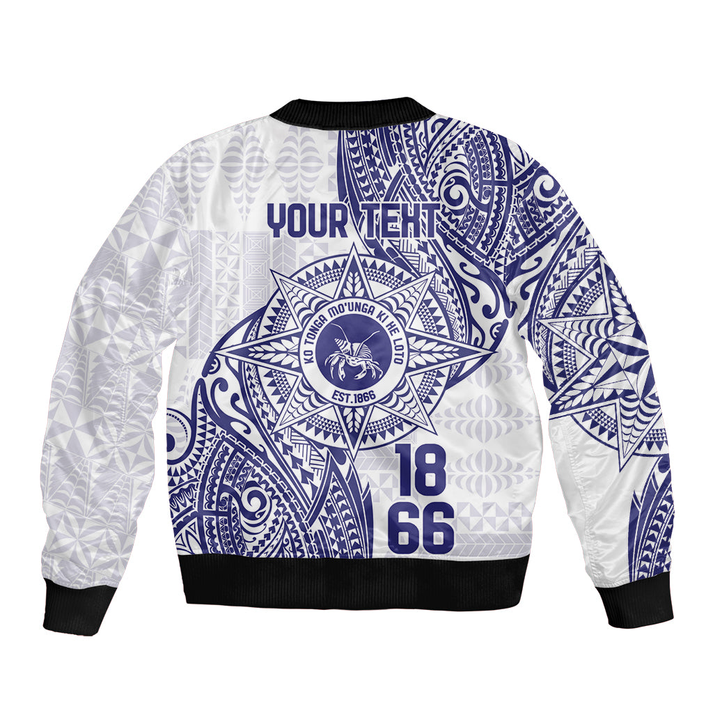 Personalised Tonga Tupou College Tolo Bomber Jacket Since 1866 Special Kupesi Pattern LT9 - Polynesian Pride
