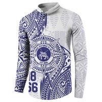 Personalised Tonga Tupou College Tolo Button Sweatshirt Since 1866 Special Kupesi Pattern LT9 - Polynesian Pride