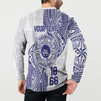Personalised Tonga Tupou College Tolo Button Sweatshirt Since 1866 Special Kupesi Pattern LT9 - Polynesian Pride
