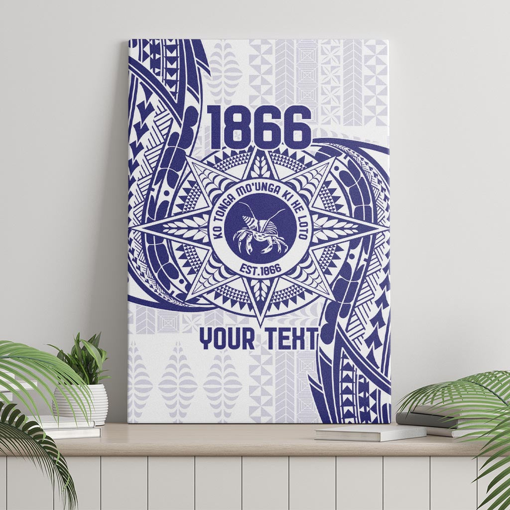Personalised Tonga Tupou College Tolo Canvas Wall Art Since 1866 Special Kupesi Pattern LT9 - Polynesian Pride