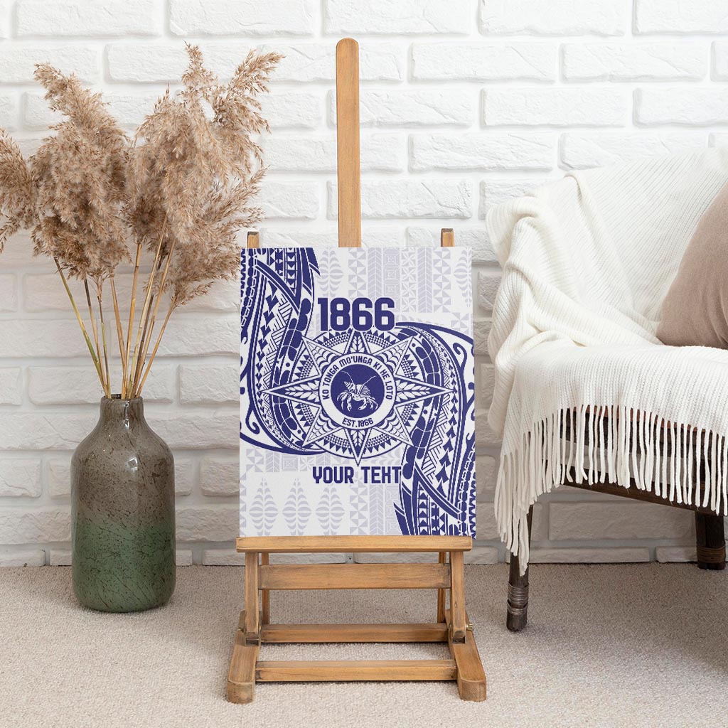 Personalised Tonga Tupou College Tolo Canvas Wall Art Since 1866 Special Kupesi Pattern LT9 - Polynesian Pride
