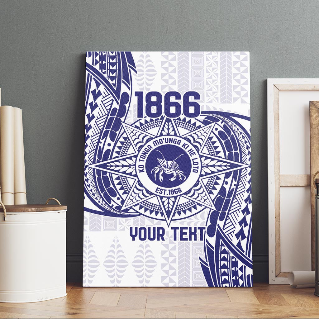 Personalised Tonga Tupou College Tolo Canvas Wall Art Since 1866 Special Kupesi Pattern LT9 - Polynesian Pride