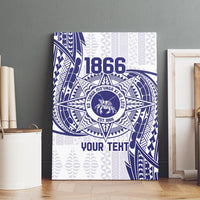 Personalised Tonga Tupou College Tolo Canvas Wall Art Since 1866 Special Kupesi Pattern LT9 - Polynesian Pride
