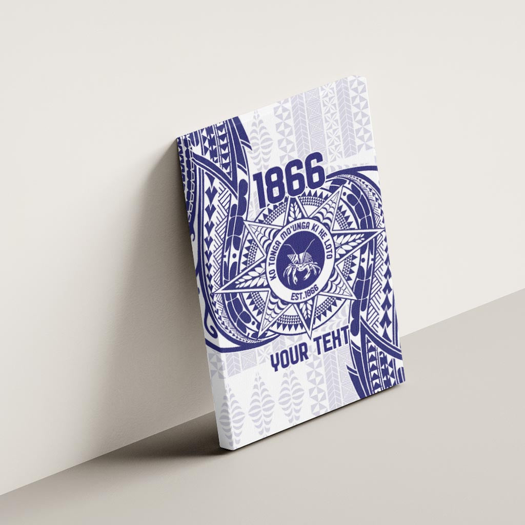 Personalised Tonga Tupou College Tolo Canvas Wall Art Since 1866 Special Kupesi Pattern LT9 - Polynesian Pride