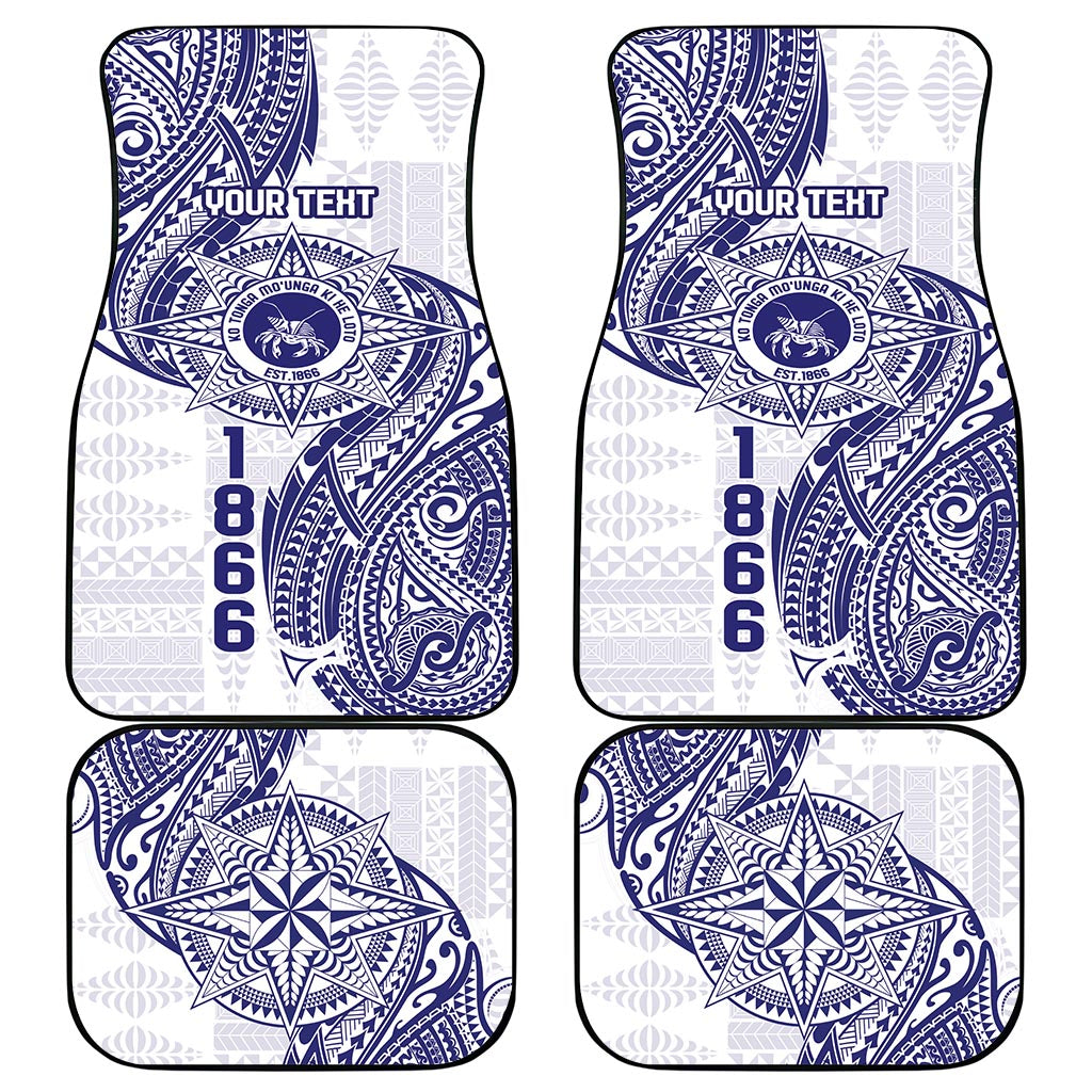 Personalised Tonga Tupou College Tolo Car Mats Since 1866 Special Kupesi Pattern LT9 - Polynesian Pride