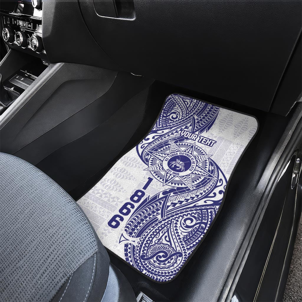 Personalised Tonga Tupou College Tolo Car Mats Since 1866 Special Kupesi Pattern LT9 - Polynesian Pride
