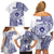 Personalised Tonga Tupou College Tolo Family Matching Off Shoulder Short Dress and Hawaiian Shirt Since 1866 Special Kupesi Pattern