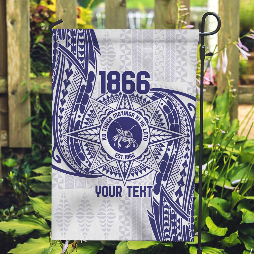 Personalised Tonga Tupou College Tolo Garden Flag Since 1866 Special Kupesi Pattern LT9 Garden Flag White - Polynesian Pride