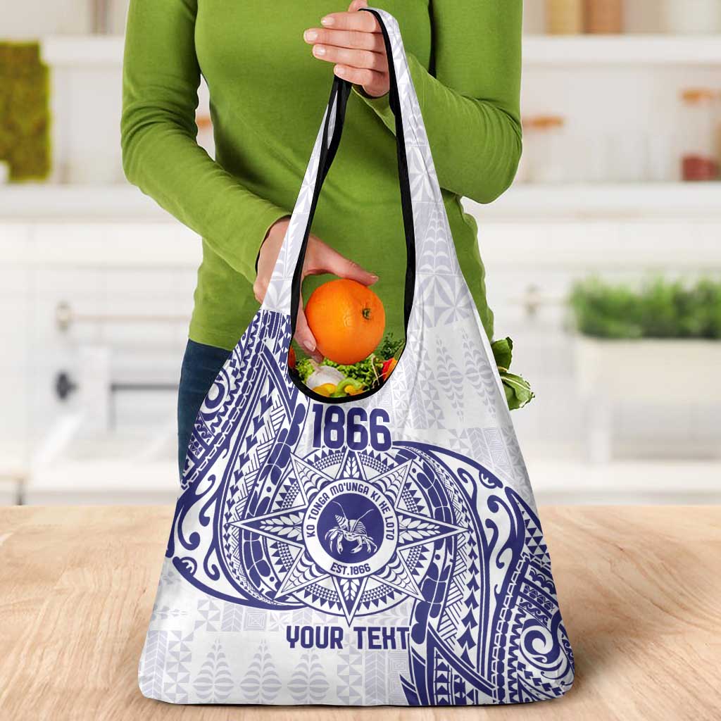 Personalised Tonga Tupou College Tolo Grocery Bag Since 1866 Special Kupesi Pattern LT9 - Polynesian Pride