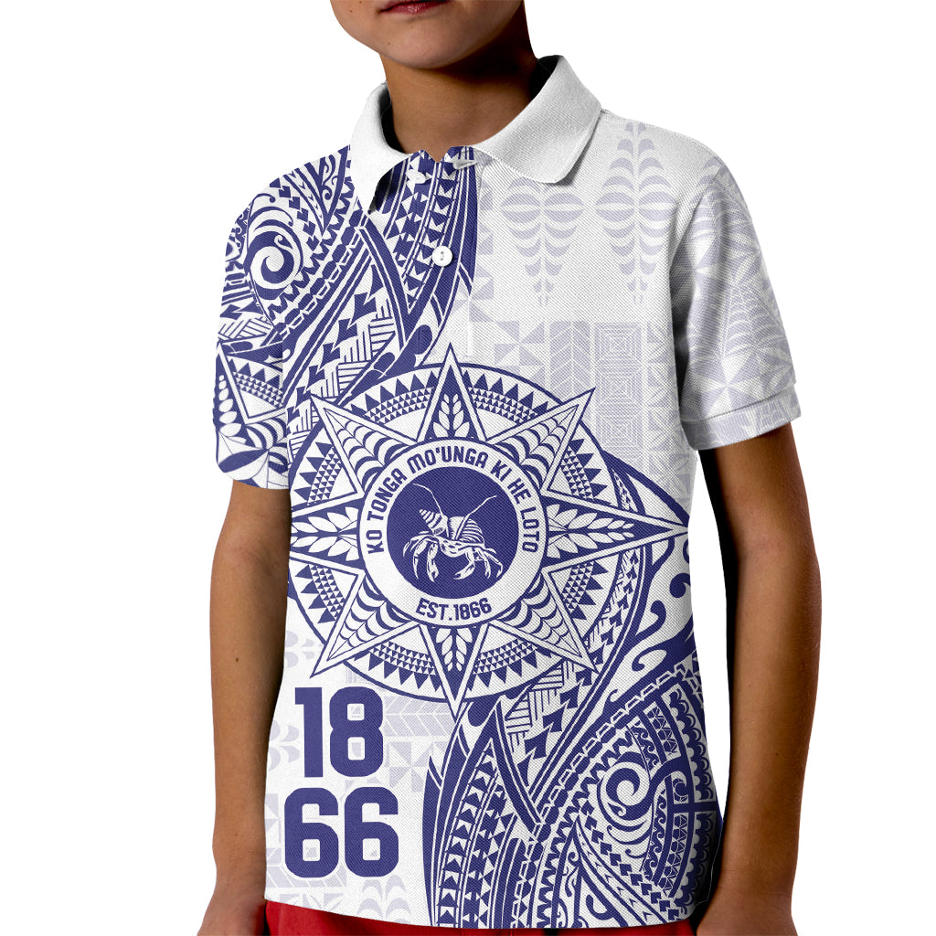 Personalised Tonga Tupou College Tolo Kid Polo Shirt Since 1866 Special Kupesi Pattern