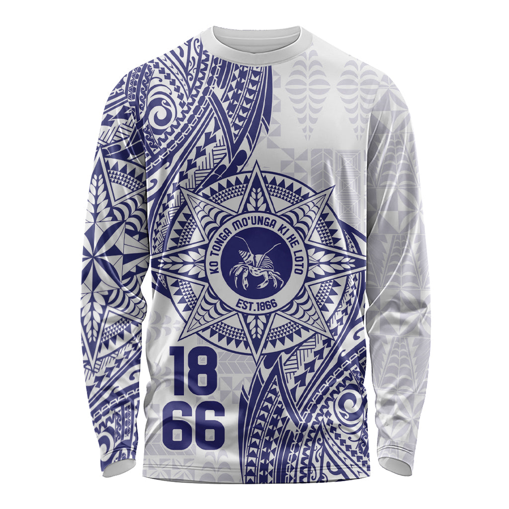 Personalised Tonga Tupou College Tolo Long Sleeve Shirt Since 1866 Special Kupesi Pattern