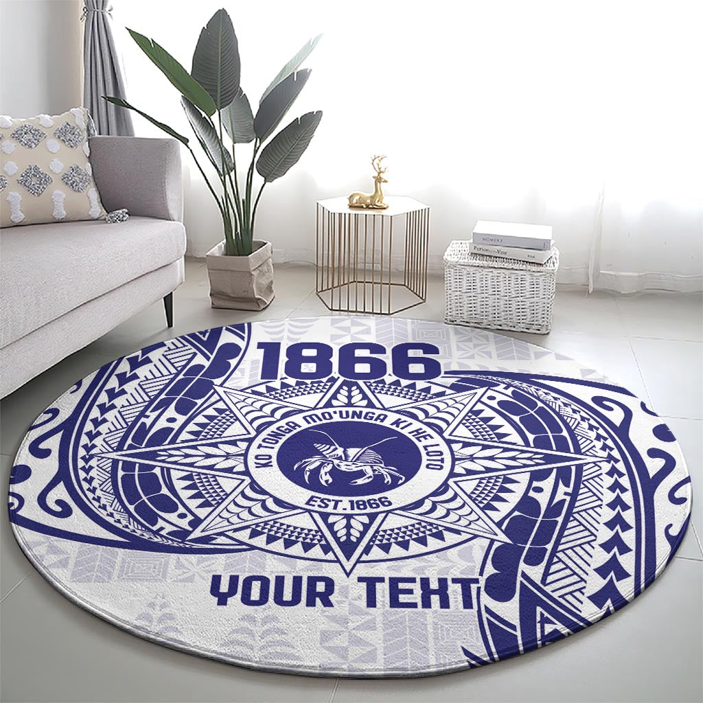 Personalised Tonga Tupou College Tolo Round Carpet Since 1866 Special Kupesi Pattern