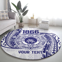 Personalised Tonga Tupou College Tolo Round Carpet Since 1866 Special Kupesi Pattern