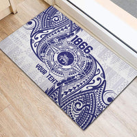 Personalised Tonga Tupou College Tolo Rubber Doormat Since 1866 Special Kupesi Pattern LT9 - Polynesian Pride