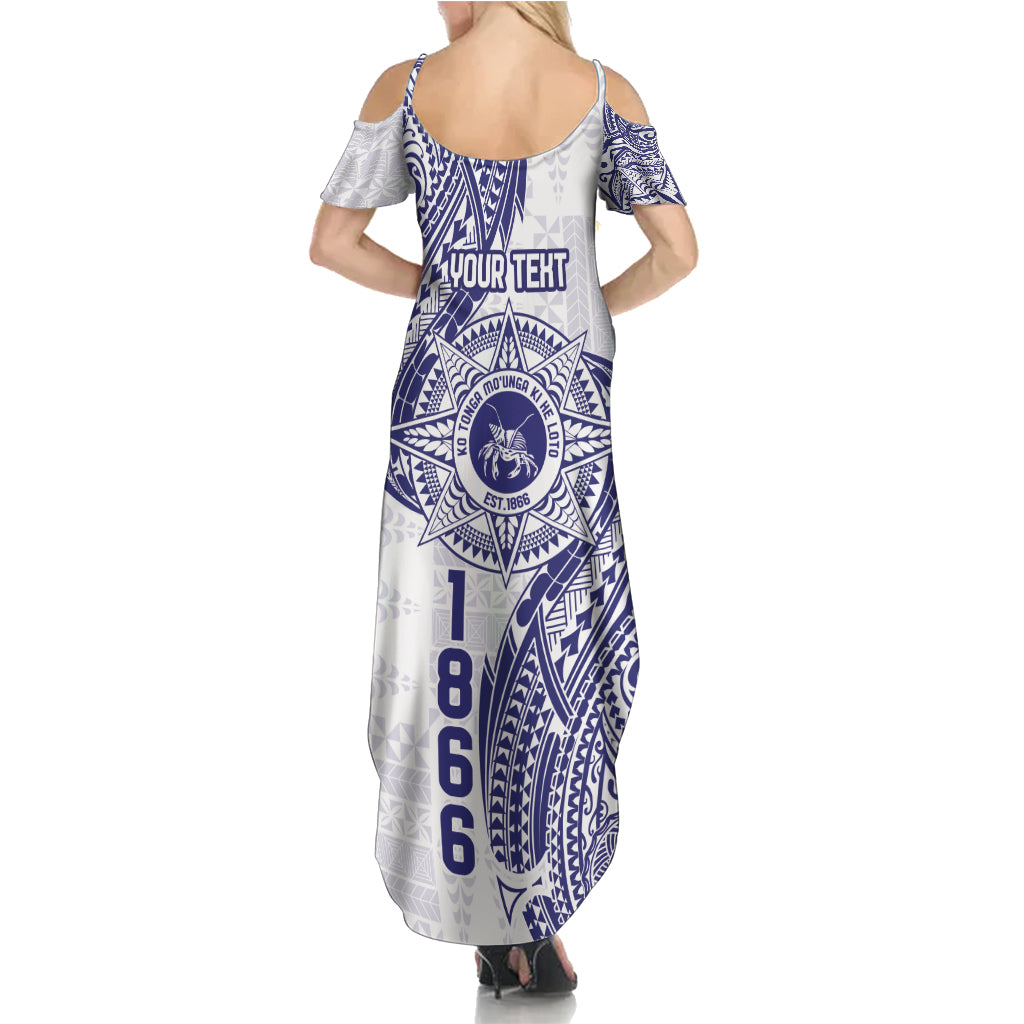 Personalised Tonga Tupou College Tolo Summer Maxi Dress Since 1866 Special Kupesi Pattern LT9 - Polynesian Pride