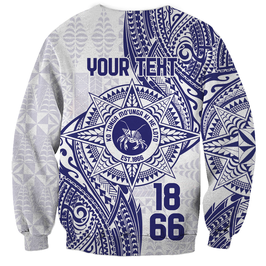 Personalised Tonga Tupou College Tolo Sweatshirt Since 1866 Special Kupesi Pattern LT9 - Polynesian Pride