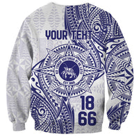 Personalised Tonga Tupou College Tolo Sweatshirt Since 1866 Special Kupesi Pattern LT9 - Polynesian Pride