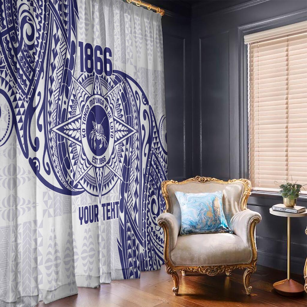 Personalised Tonga Tupou College Tolo Window Curtain Since 1866 Special Kupesi Pattern LT9 - Polynesian Pride