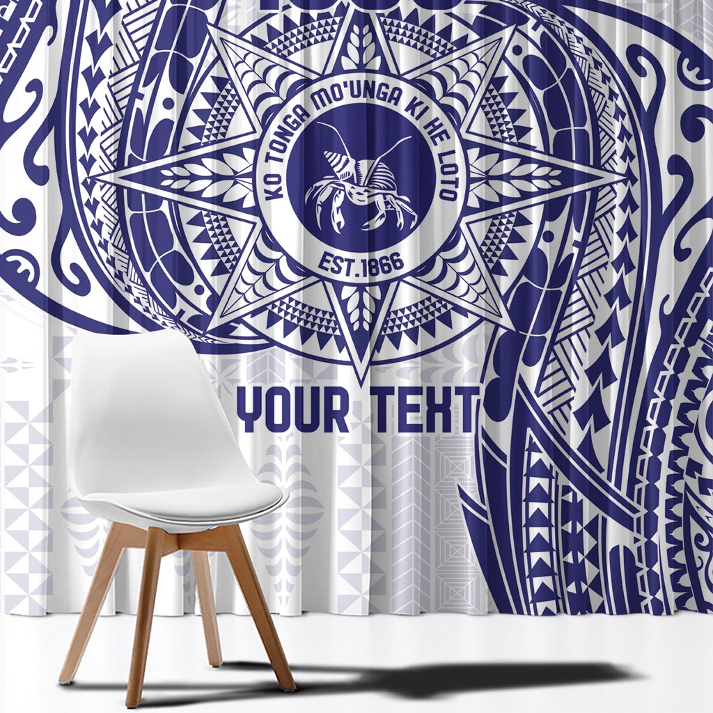 Personalised Tonga Tupou College Tolo Window Curtain Since 1866 Special Kupesi Pattern LT9 - Polynesian Pride