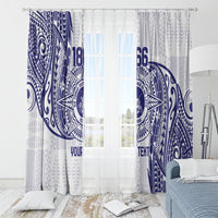 Personalised Tonga Tupou College Tolo Window Curtain Since 1866 Special Kupesi Pattern LT9 - Polynesian Pride