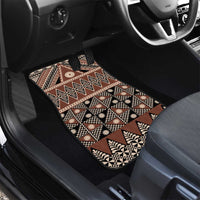 Vintage Bula Fiji Car Mats Brown Tapa Masi Motif