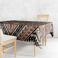 Vintage Bula Fiji Tablecloth Brown Tapa Masi Motif
