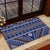 Vintage Bula Fiji Rubber Doormat Prussian Blue Tapa Masi Motif