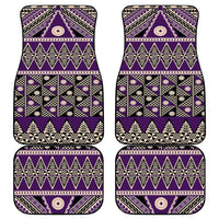 Vintage Bula Fiji Car Mats Purple Tapa Masi Motif