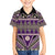 Vintage Bula Fiji Kid Hawaiian Shirt Purple Tapa Masi Motif