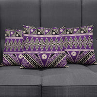 Vintage Bula Fiji Pillow Cover Purple Tapa Masi Motif - Polynesian Pride