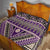 Vintage Bula Fiji Quilt Purple Tapa Masi Motif