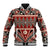 Vintage Bula Fiji Baseball Jacket Red Tapa Masi Motif