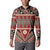 Vintage Bula Fiji Button Sweatshirt Red Tapa Masi Motif
